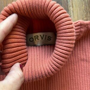 Orvis ribbed knit long sleeve turtleneck sweater large